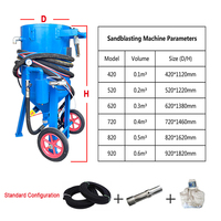 Machine de sablage à sec pour métal, compresseur d'air pour sablage, machine de sablage pour décapage de peinture, pot de sablage portable