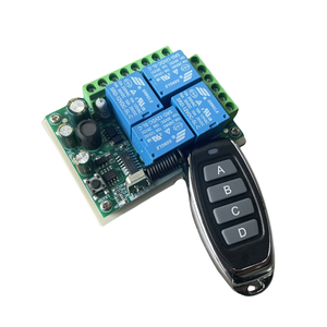 Módulo receptor de relé de interruptor de <span class=keywords><strong>Control</strong></span> remoto inalámbrico AC220V 10A 4CH y transmisión de <span class=keywords><strong>Control</strong></span> remoto de 4 canales RF433MHz - Product Image 2