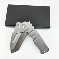 Couteau tactique pliant en acier D2 robuste lame de lavage en pierre noire survie en plein air chasse randonnée outil de Camping multifonction