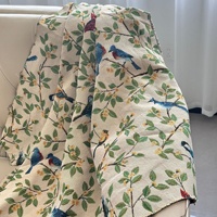 Tissu jacquard imitation lin cationique 100% polyester, imprimé floral, pour robe, sac, empeigne de chaussure, nappe, décoration intérieure