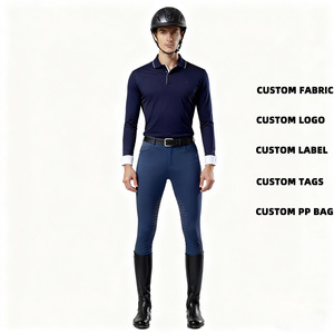 Leggings d'équitation pour hommes, culottes d'équitation avec assise intégrale en silicone, poches latérales, pantalons d'équitation, leggings en silicone - Product Image 2