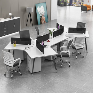 Estación de Trabajo Modular para Oficina, <span class=keywords><strong>Escritorio</strong></span> para 5 Personas, Estación de Trabajo de Oficina de <span class=keywords><strong>120</strong></span> Grados - Product Image 3