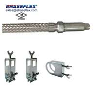 Tuyau d'incendie tressé en acier inoxydable certifié FM, pression nominale 200 psi, température maximale 225°F, pour plafond suspendu commercial