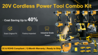 Kit combiné d'outils électriques sans fil 20V, ensemble tout-en-un de 15 pièces, perceuse à percussion sans balais, clé à chocs, scie pour la rénovation de la maison, professionnel