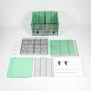 Fabrika toptan yüksek kalite lüks metal kuşlar kafes çok katmanlı taşınabilir kuş üreme kafesi istiflenebilir kuş kafesi - Product Image 6