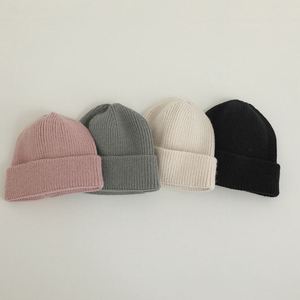 Custom Embroidery Logo Cuffed Beanie Acrylic Children <b>Hats</b> Knit Winter <b>Hat</b> for Kids - Product Image 3