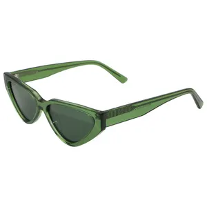 Yeetian biologisch abbaubare Cateye Acetate Fashion Sonnenbrille Frauen Green Cat Eye Sonnenbrille für Frauen