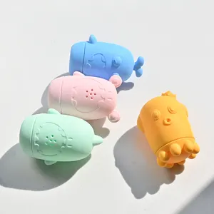 BPA Free Whale Baby Bathing Toy Silicone Animal Shower Bubble Water Spraying Kids Toys