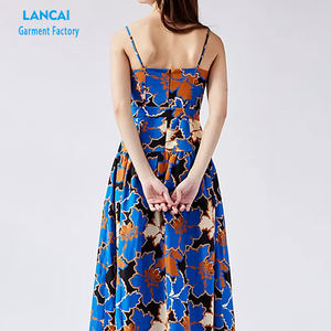 Correa de cabestrillo ajustable de cuello profundo impresa personalizada para mujer Maxi con cinturón ajustable con cremallera trasera - Product Image 3