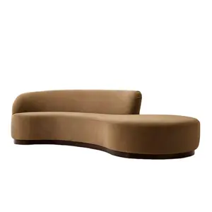 Mobiliário doméstico moderno estilo americano, designer de moda, sofá curvo moderno para sala de estar, braço direito e esquerdo