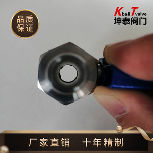 วาล์วบอลขนาดเล็ก Kuntai ขนาด 1/2 นิ้ว เกลียวเกลียว สแตนเลส 304 แบบแมนนวล สำหรับสารเคมี - Product Image 5