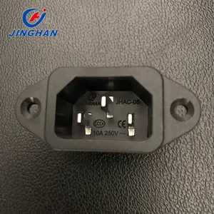 ソケットカバー3ピン Suppliers-10A 220V power socket with rubber cover 3 pin socket electrical power socket