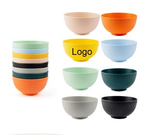 Tazón de Plástico con Logotipo Personalizado, Tazón de Arroz para Estudiantes, Tazón para Verduras y Ensaladas, Simple - Product Image 1