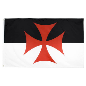 Hiệp sĩ Templar cờ 3X5FT biểu ngữ ngoài trời trang trí trong nhà cờ khâu polyester với grommets Đồng - Product Image 1