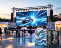 Pantalla LED Curva P2-P10 de Alquiler para Uso en Interiores/Exteriores, Alta Frecuencia de Actualización, para Eventos, Publicidad y Exposiciones