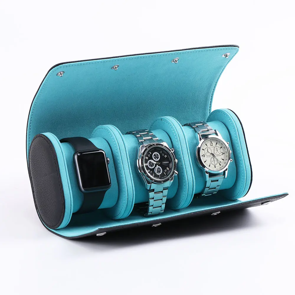 Custodia in pelle per orologi di lusso custodia per orologi da viaggio personalizzata scatola per orologi da 40mm confezione di lusso