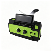 Radio AM/FM Tenaga Surya Engkol Tangan Darurat 4000mAh Tahan Lama Grosir, Senter SOS, Power Bank