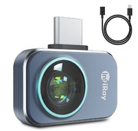 Cámara Térmica InfiRay P2 Pro para Teléfono Inteligente, Resolución IR de 256x192, Lente de Imagen Térmica de -20°C a 550°C, 40mK, para Inspección HVAC