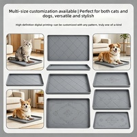 Tapis en silicone BPlus pour animaux de compagnie, adapté aux seniors, avec rebord doux pour franchir facilement et accès facile aux bols, pour chiens et chats âgés, pour la mobilité des articulations raides et le soin des articulations.
