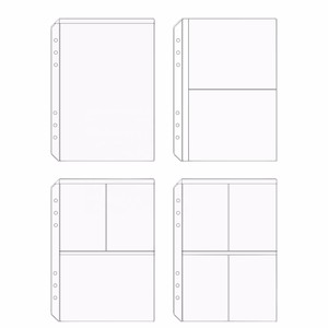 Fundas para Carpeta <span class=keywords><strong>A5</strong></span> sin Cierre con 6 Orificios, PVC Transparente, Multi-Bolsillos, con Sobre para Efectivo y Protector de Tarjetas Fotográficas - Product Image 2