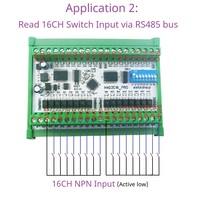Module de transmission numérique bidirectionnel full-duplex N4D3E16 Pro 16 canaux, transparent, pour IO RS485 Modbus RTU, avec commutateur DIP, carte A930