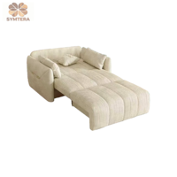 Sofá Cama Seccional Reclinable Eléctrico Inteligente de Dos Plazas, Tapizado en Chenilla, Convertible, Moderno, con Sensación de Nube