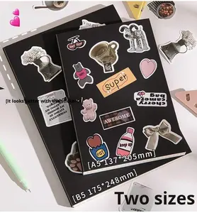 Diario in Pelle A5 con Copertina Rigida in Carta Spessa, Stile Vintage, Pratico Quaderno a Righe Orizzontali per Studenti, Regalo Ideale - Product Image 2