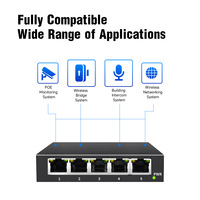 Switch Ethernet Gigabit 5 Port 10/100/1000Mbps Tanpa Manajemen, Plug and Play untuk Jaringan Rumah dan Kantor