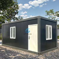 Kits de Casas Contenedor Modulares Desmontables - Construcción de Panel Sándwich de Acero Transpirable Personalizable para Apartamentos, Tiendas, Minería 5+