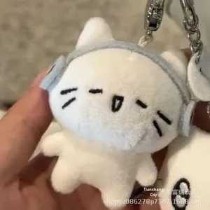 Dễ thương phim hoạt hình chữa bệnh Keychain ít cuốn sách màu đỏ cùng một phong cách Búp bê Ba lô trang trí sang trọng Tai nghe mèo Mặt dây chuyền độc đáo đồ chơi sang trọng - Product Image 1