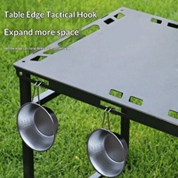 Table Tactique Pliante Portable pour Camping en Plein Air, Extension Libre, Ouverture Rapide, Mobilier d'Extérieur pour Pique-nique et Barbecue