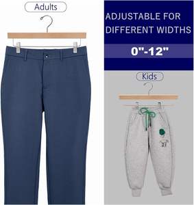 Ganchos de madera para pantalones con pinzas, organizador de ropa que ahorra espacio, de proveedor mayorista verificado - Product Image 3