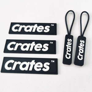 Personalizado suave Pvc Logo barato colorido Zip accesorios cuerda de goma cuerda tirador de cremallera - Product Image 2