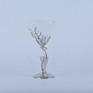Tazza di vetro Martini testa di cervo in lega di zinco capacità 200ml per vino Champagne o Cocktail che serve - Product Image 3