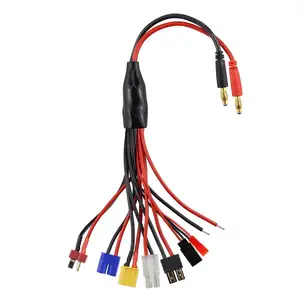 RC Lipo Battery Charger Adapter Connector Splitter Wire 8 in 1 for TRX, T-Plug, Tamiya Mini, XT60, EC3, JST, Tamiya