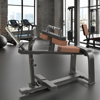 Appareil de musculation assis pour les mollets, à charge libre, pour l'entraînement des soleus, des gastrocnémies et des mollets.