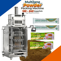 Automatische multi-lane verpakkingsmachine voor matcha poeder, fruit, groenten, dranken en theepoeder in lange stroken, zakjes en stickverpakkingen.