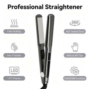 Lisseur à cheveux en nano-plastique de <span class=keywords><strong>bonne</strong></span> qualité, 450 degrés, usage professionnel en salon, fer à lisser haute température avec écran LED - Product Image 4