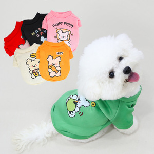 Sweat-shirt à col rond pour chiot, motif dessin animé mignon, doublure polaire, pour chats et chiens, été, hiver, printemps, automne, vêtements pour animaux de compagnie en Polyester - Product Image 2