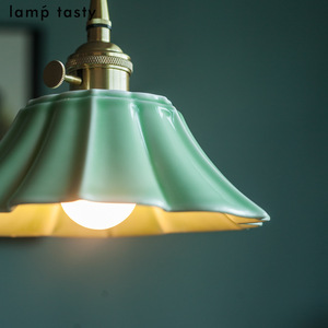 <b>Lamp</b> Tasty Ceramic Pendant <b>Light</b> Plum Green Glaze Round Single Head <b>LED</b> Home Lighting - Product Image 2