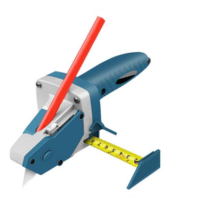 Couteau à découper les plaques de plâtre avec ruban à mesurer et porte-crayon pour outils de menuiserie et de rénovation - Product Image 1