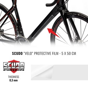 Pellicola adesiva scudo velo per telaio bici protezione 0.3mm spessore 5X50 CM dimensioni attrezzature per la riparazione del corpo - Product Image 1
