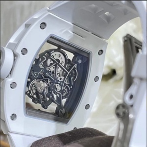 Luxury White Ceramic <b>Skeleton</b> <b>Watch</b> Men Blue Dial <b>Automatic</b> Sapphire Crystal Sport <b>Watch</b> - Product Image 5