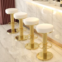 Tabouret de bar moderne de luxe, design élégant et confortable, idéal pour la salle à manger ou comme chaise de table décontractée.