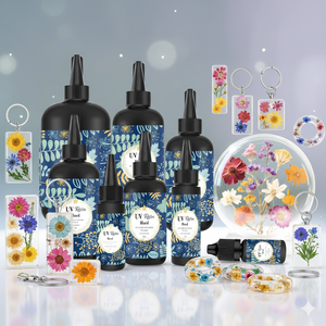 Résine UV améliorée, type dur, transparente comme du cristal, résine époxy pré-mélangée à durcissement UV pour la fabrication de bijoux et d'objets artisanaux - Product Image 1