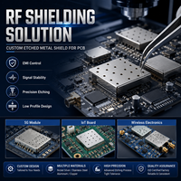 Protection anti-interférences RF en nickel argenté gravé sur mesure avec profil bas pour PCB
