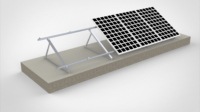 Support de fixation triangulaire pliable pour toit, en aluminium anodisé de haute qualité, pour panneaux solaires photovoltaïques, durée de vie de 25 ans