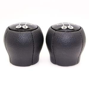 Pommeau de levier de vitesse en cuir noir 5 vitesses ergonomique compatible Opel Corsa - Product Image 2