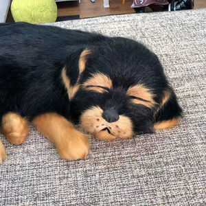 Figurine de chiot moelleux Mastiff tibétain réaliste mignon fait à la main décoration de bureau de chien en peluche intrigante pour <span class=keywords><strong>le</strong></span> bureau à domicile - Product Image 1