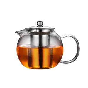 Bule De Vidro Com Infusor Removível, 45oz Blooming E Loose Leaf Tea Pot Pot Safe Tea e Tea Strain